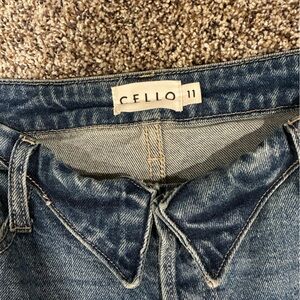 Cello Boyfriend  Blue Jeans w/ Collar style waistband